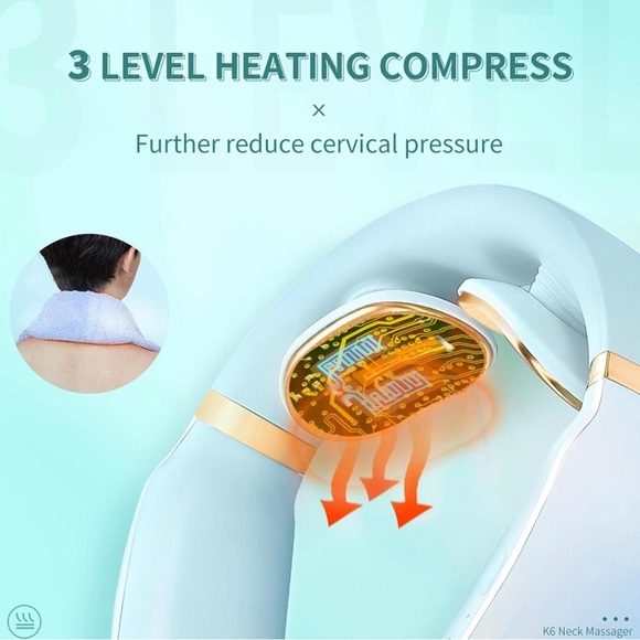 SKG Neck Massager with Heat, Electric Intelligent Neck Massager for Pain Relief, - Picture 2 of 6